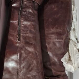 Calf high brown boots